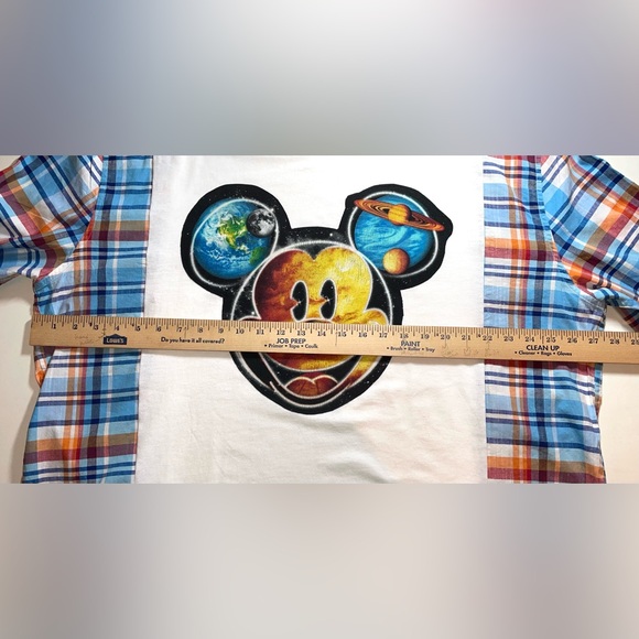 Mickey Mouse Space Upcycled Long Sleeve Shirt XL/2XL - Picture 7 of 10
